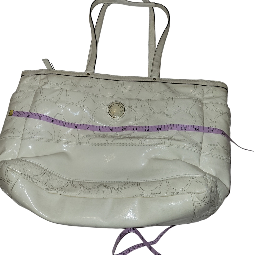 Coach Cream leather diaper bag - Picture 9 of 13